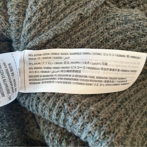 Hollister Women’s Long Sleeve Waffle Knit Scoop Neck Olive Green Sweater, Large - Picture 8 of 9